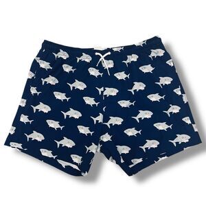 Bermies Men's Swim Trunks Classic Med 5” Sharks‎